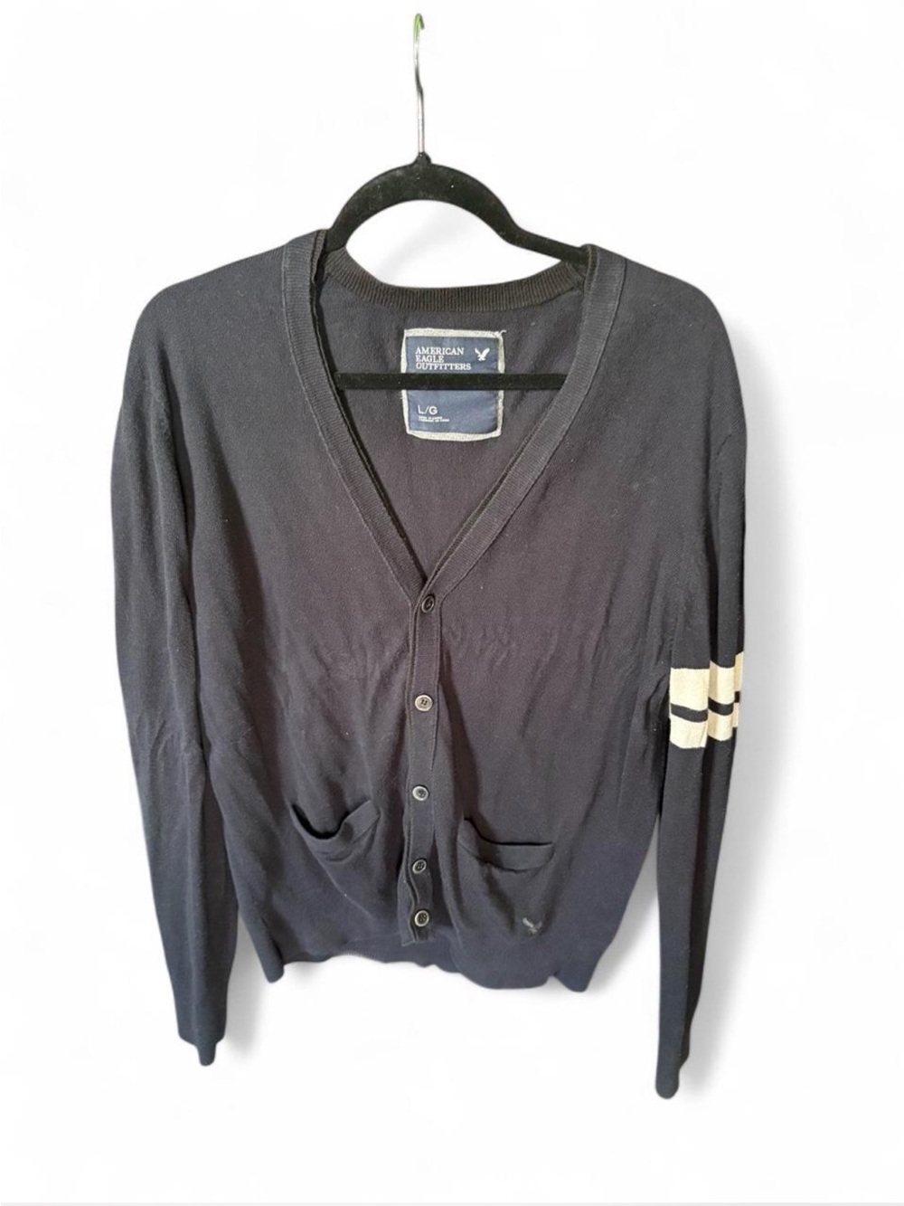 Y2K American Eagle outfitters V-neck button up knit preppy cardigan sweater L